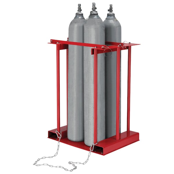 Global Industrial Stationary Forkliftable Cylinder Storage Caddy, 4 Cylinders 270217 - main